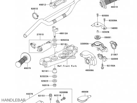 HANDLEBAR - KX250-L4 KX250 2002 USA CANADA