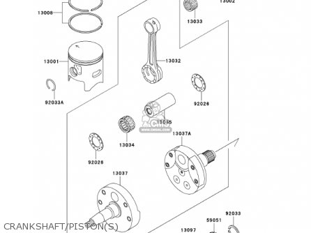 CRANKSHAFT/PISTON(S) - KX250-L4 KX250 2002 USA CANADA
