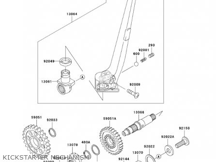 KICKSTARTER MECHANISM - KX250-L4 KX250 2002 USA CANADA
