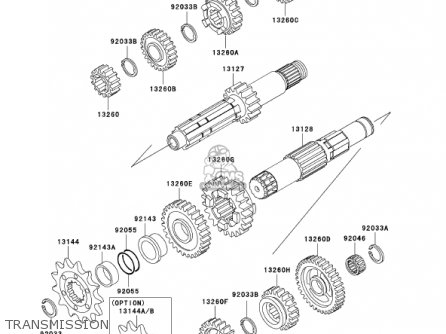 TRANSMISSION - KX250-L4 KX250 2002 USA CANADA