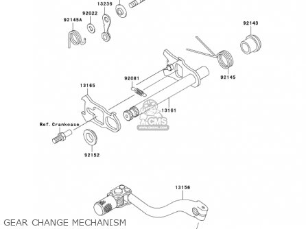GEAR CHANGE MECHANISM - KX250-L4 KX250 2002 USA CANADA