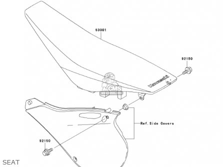 SEAT - KX250-L4 KX250 2002 USA CANADA