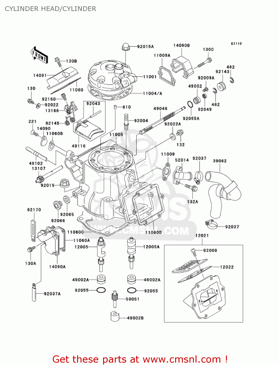 CYLINDER HEAD/CYLINDER KX250-M1 KX250 2003 USA CANADA