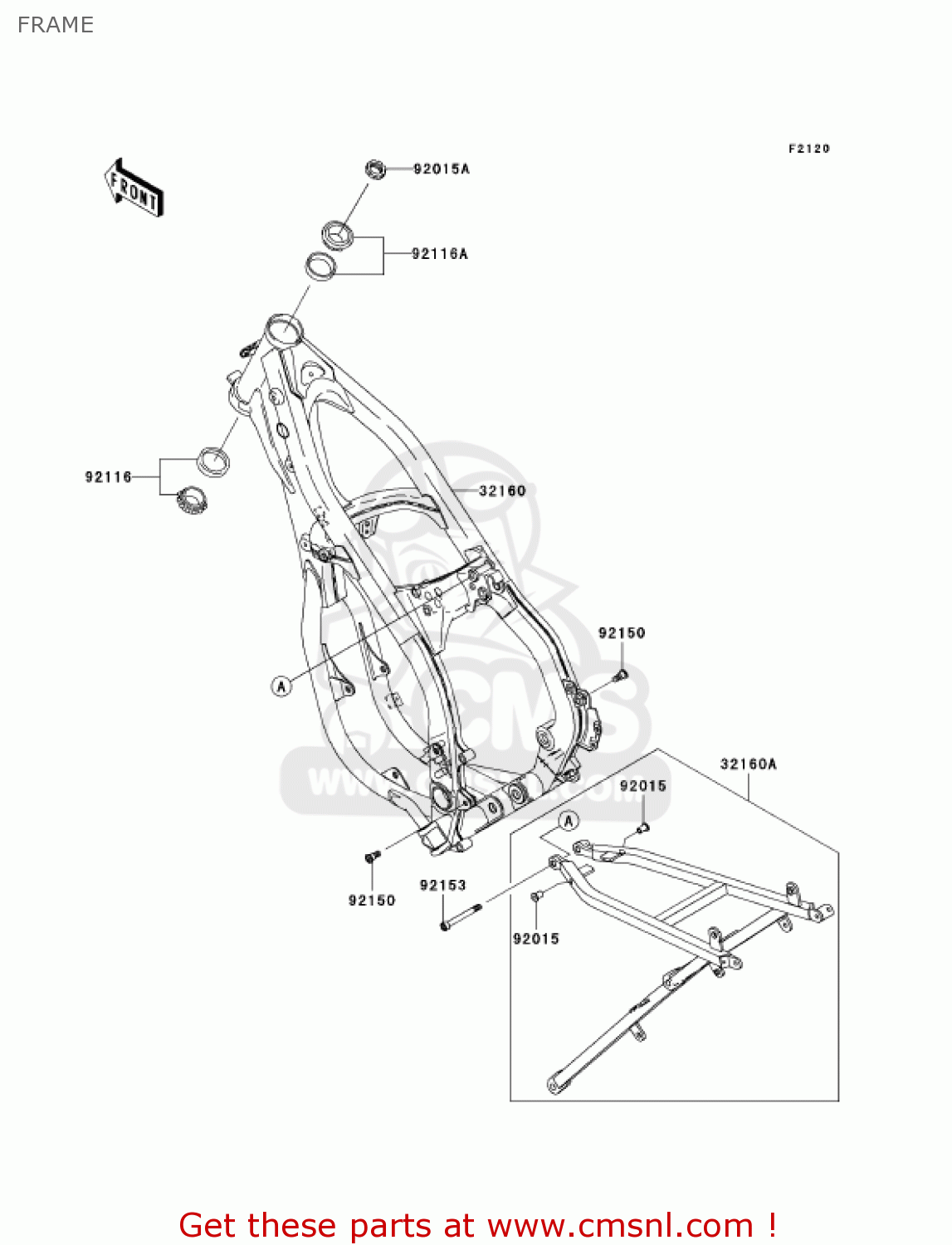 FRAME KX250-M1 KX250 2003 USA CANADA