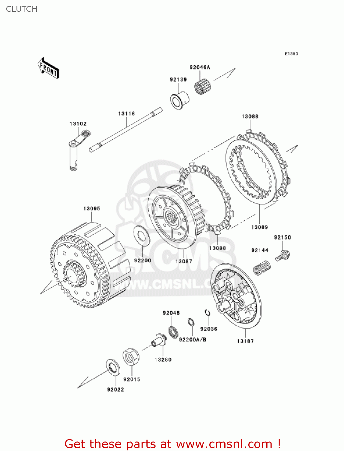 CLUTCH KX250-M1 KX250 2003 USA CANADA