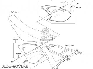 SIDE COVERS - KX250-M1 KX250 2003 USA CANADA