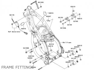 FRAME FITTINGS - KX250-M1 KX250 2003 USA CANADA