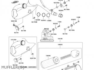 MUFFLER(S) - KX250-M1 KX250 2003 USA CANADA