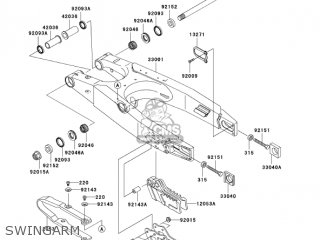 SWINGARM - KX250-M1 KX250 2003 USA CANADA