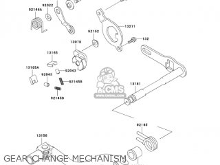 GEAR CHANGE MECHANISM - KX250-M1 KX250 2003 USA CANADA
