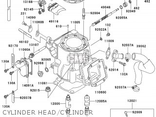 CYLINDER HEAD/CYLINDER - KX250-M2 2004 EUROPE