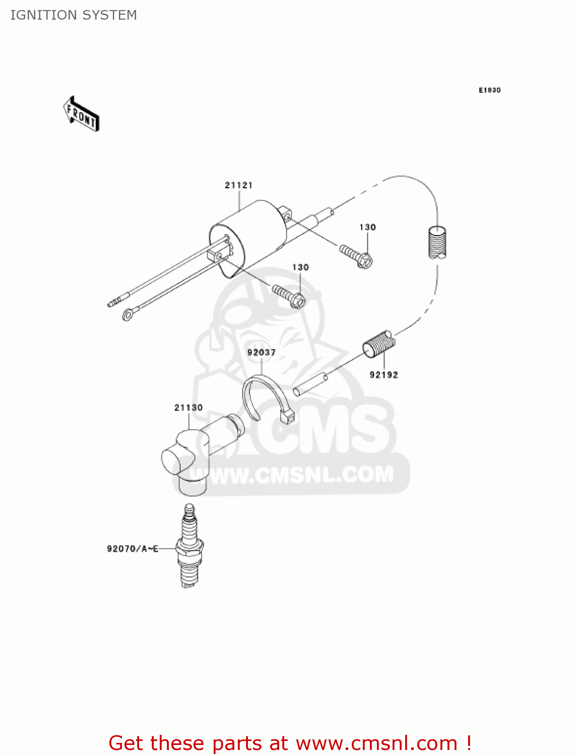 IGNITION SYSTEM KX250-M2 KX250 2004 USA CANADA