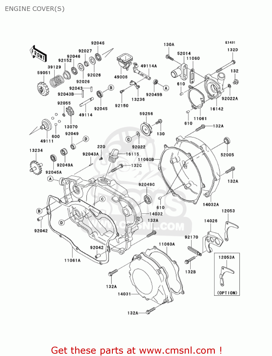 ENGINE COVER(S) KX250-M2 KX250 2004 USA CANADA