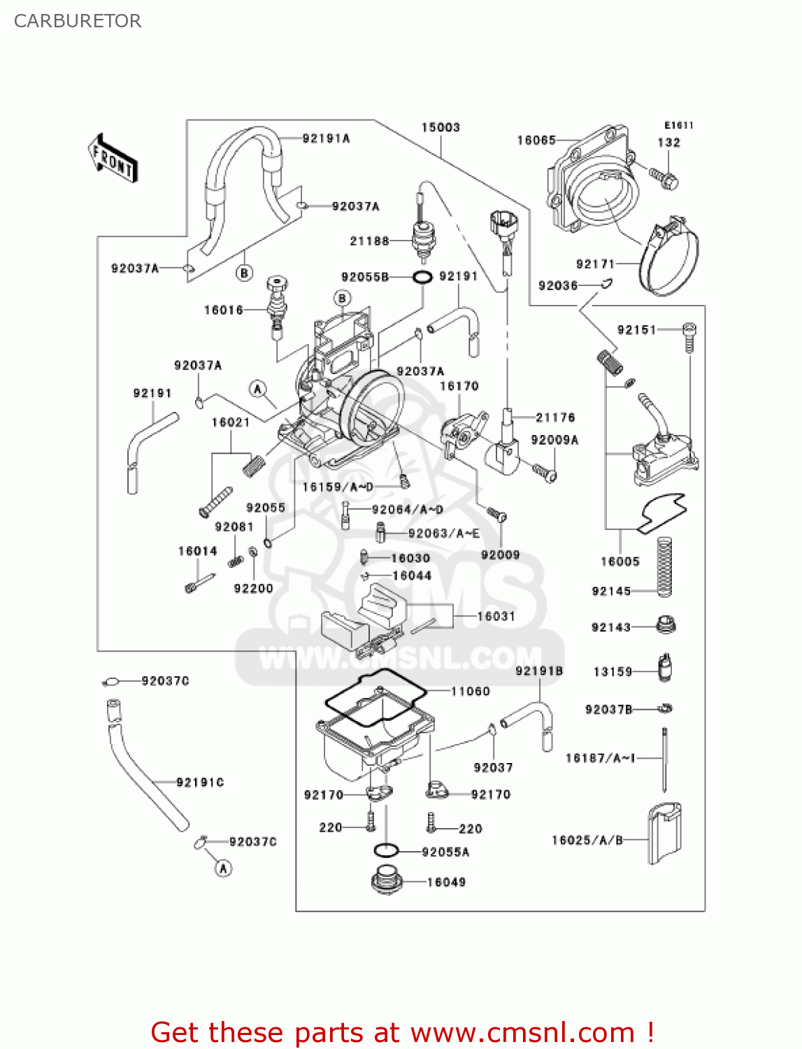 CARBURETOR KX250-M2 KX250 2004 USA CANADA
