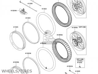 WHEELS/TIRES - KX250-M2 KX250 2004 USA CANADA