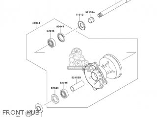 FRONT HUB - KX250-M2 KX250 2004 USA CANADA