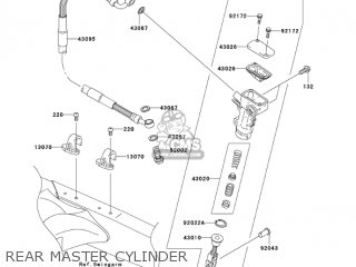 REAR MASTER CYLINDER - KX250-M2 KX250 2004 USA CANADA