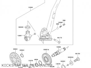 KICKSTARTER MECHANISM - KX250-M2 KX250 2004 USA CANADA