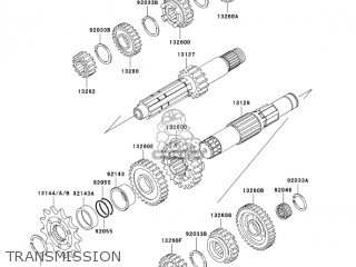 TRANSMISSION - KX250-M2 KX250 2004 USA CANADA