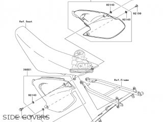 SIDE COVERS - KX250-M2 KX250 2004 USA CANADA