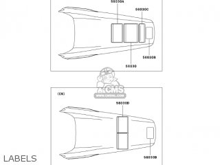 LABELS - KX250-M2 KX250 2004 USA CANADA