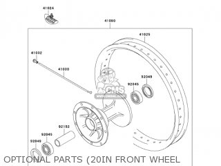 OPTIONAL PARTS (20IN FRONT WHEEL - KX250-M2 KX250 2004 USA CANADA
