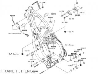 FRAME FITTINGS - KX250-M2 KX250 2004 USA CANADA