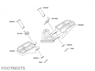 FOOTRESTS - KX250-M2 KX250 2004 USA CANADA