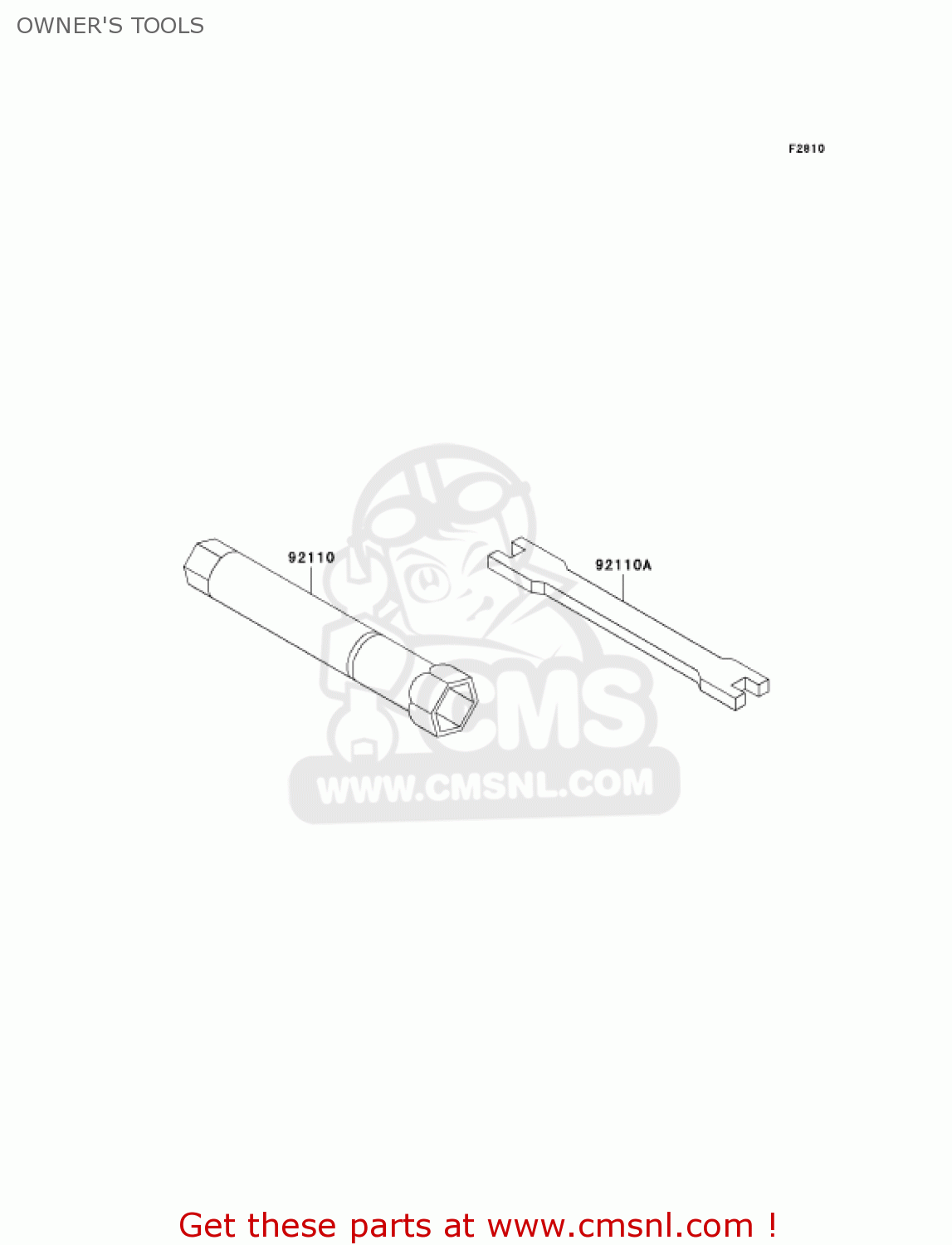 OWNER'S TOOLS KX250-N1 KX250F 2004 USA CANADA