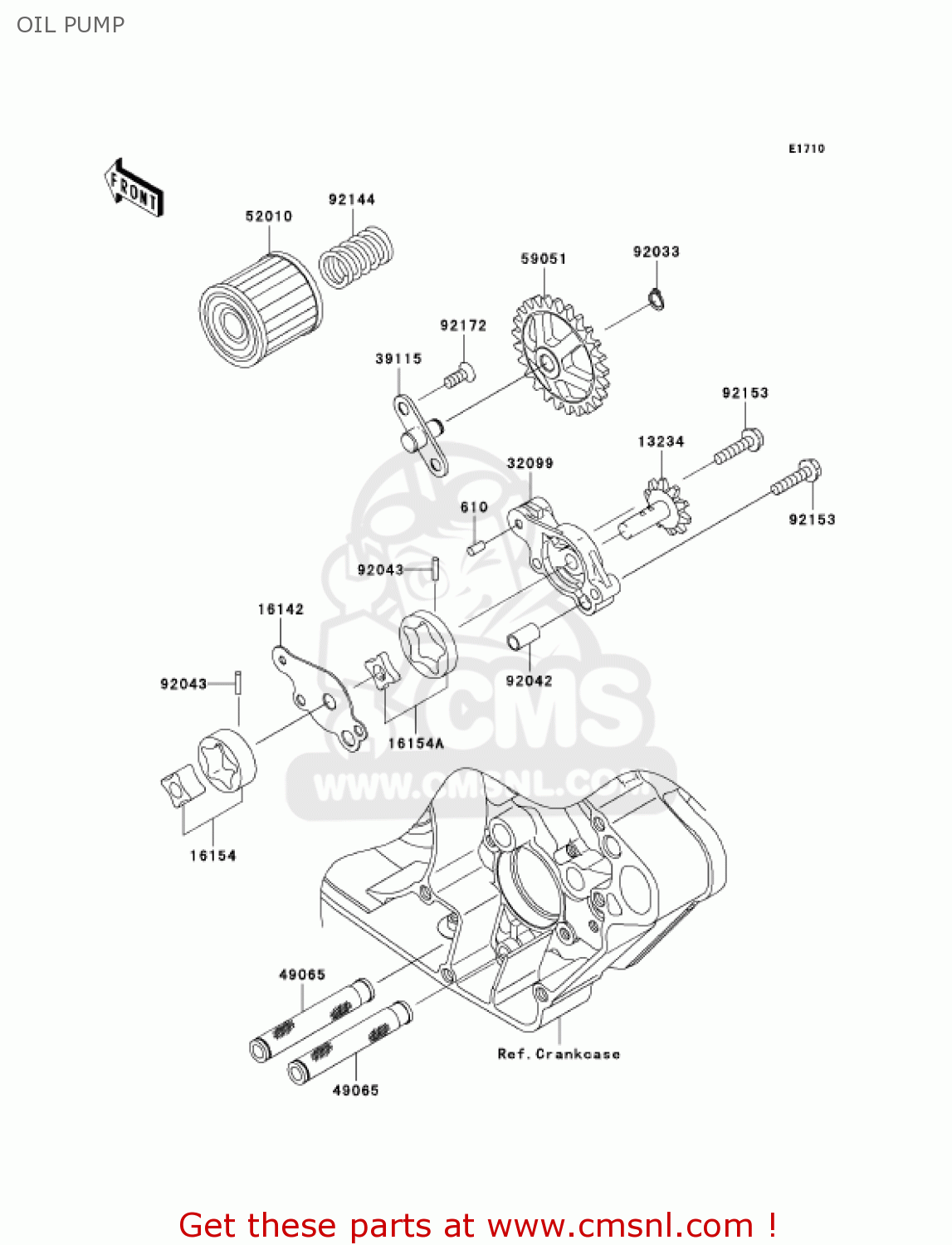 OIL PUMP KX250-N1 KX250F 2004 USA CANADA