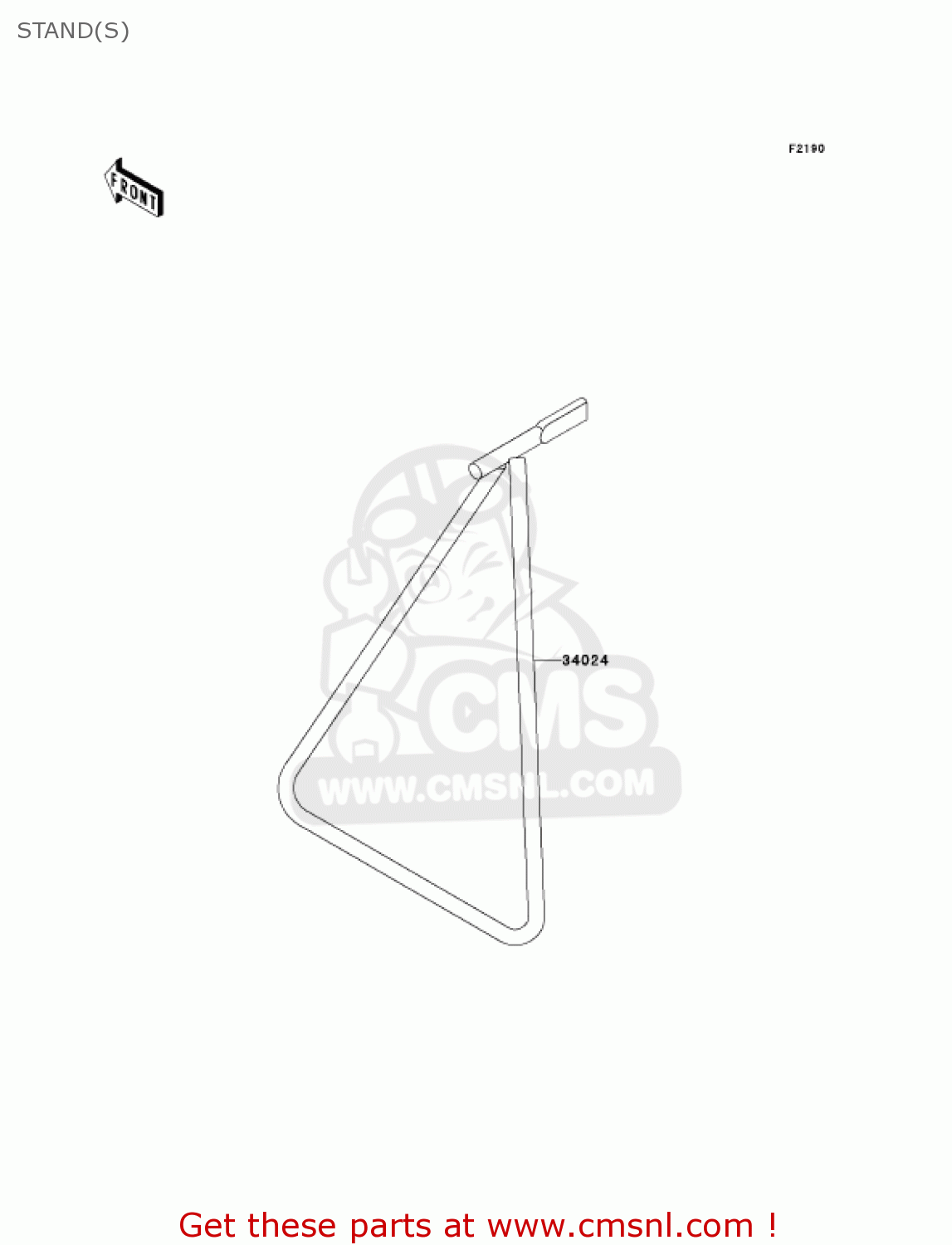 STAND(S) KX250-N1 KX250F 2004 USA CANADA