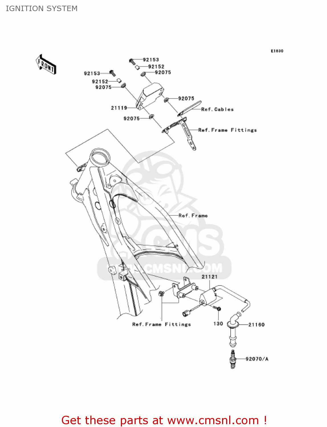 IGNITION SYSTEM KX250-N1 KX250F 2004 USA CANADA