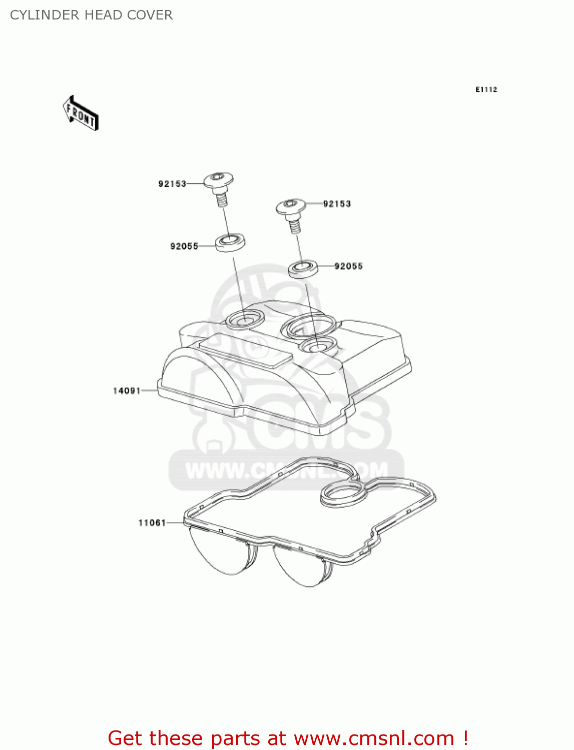 CYLINDER HEAD COVER KX250-N1 KX250F 2004 USA CANADA