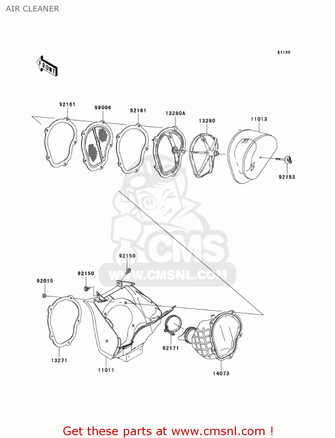 AIR CLEANER KX250-N1 KX250F 2004 USA CANADA