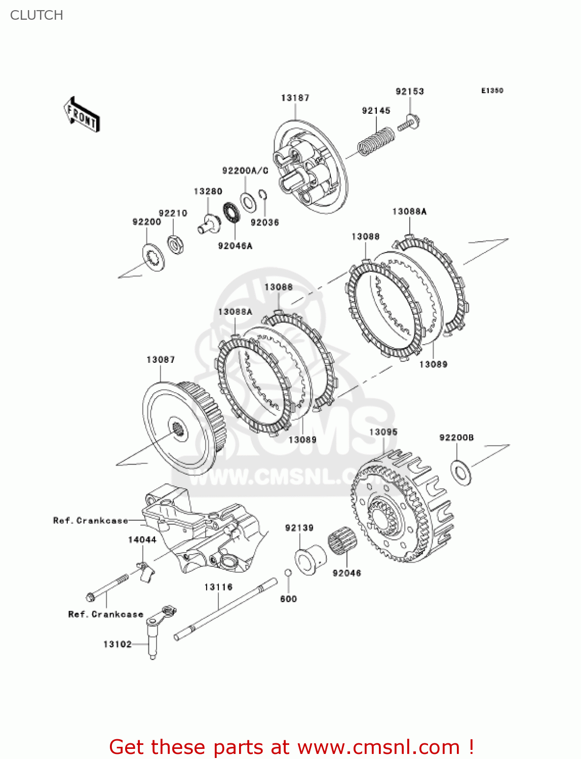 CLUTCH KX250-N1 KX250F 2004 USA CANADA