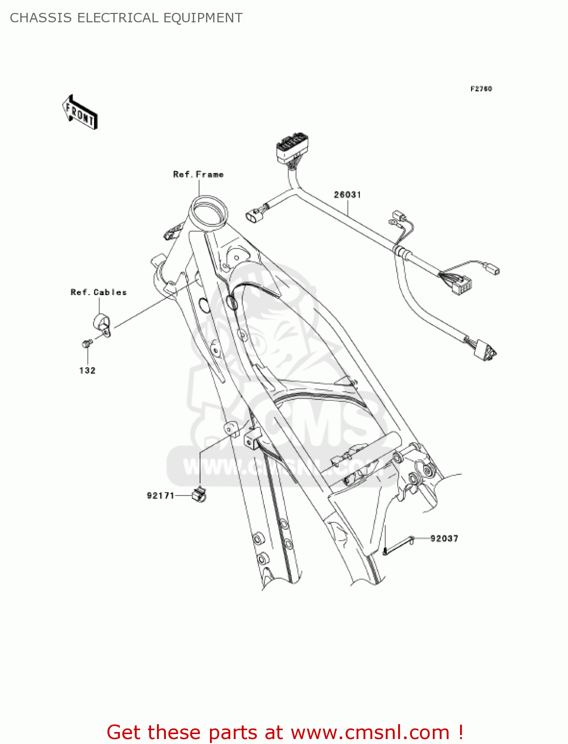 CHASSIS ELECTRICAL EQUIPMENT KX250-N1 KX250F 2004 USA CANADA