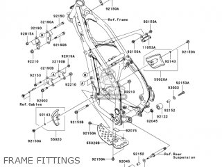 FRAME FITTINGS - KX250-N1 KX250F 2004 USA CANADA