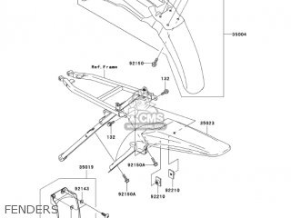 FENDERS - KX250-N1 KX250F 2004 USA CANADA