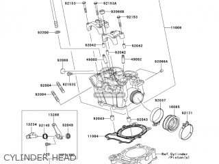 CYLINDER HEAD - KX250-N1 KX250F 2004 USA CANADA