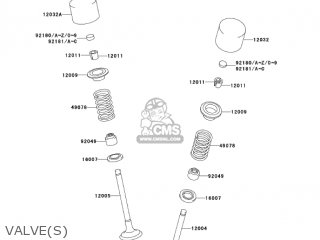 VALVE(S) - KX250-N1 KX250F 2004 USA CANADA