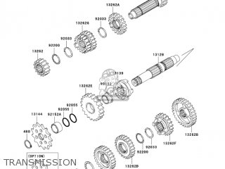 TRANSMISSION - KX250-N1 KX250F 2004 USA CANADA