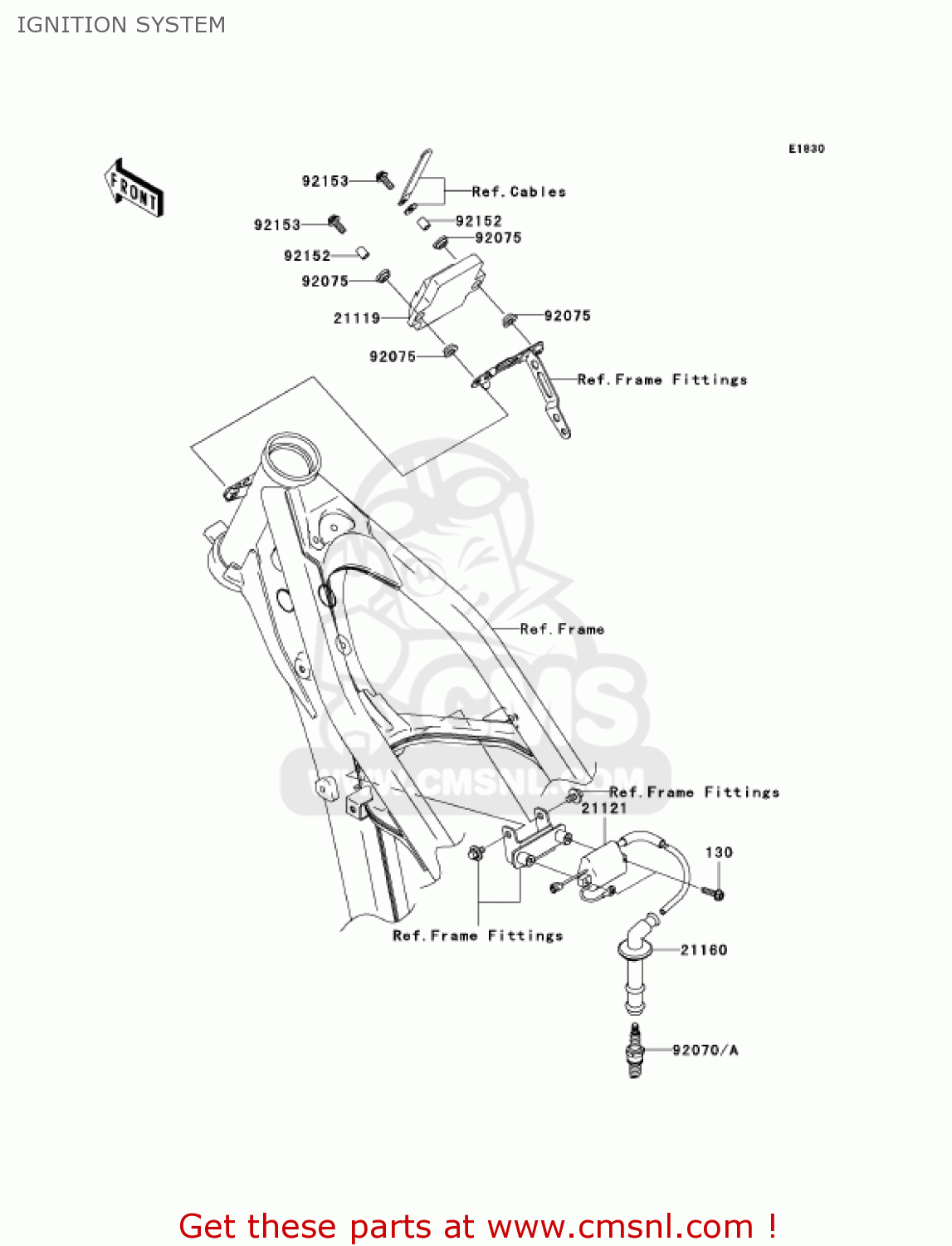 IGNITION SYSTEM KX250-N2 KX250F 2005 USA CANADA