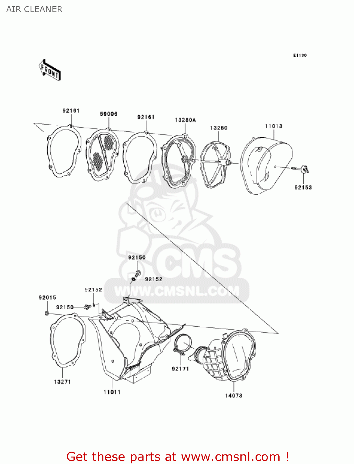 AIR CLEANER KX250-N2 KX250F 2005 USA CANADA