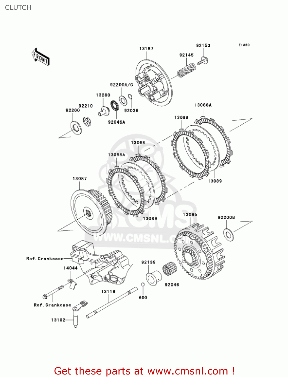 CLUTCH KX250-N2 KX250F 2005 USA CANADA