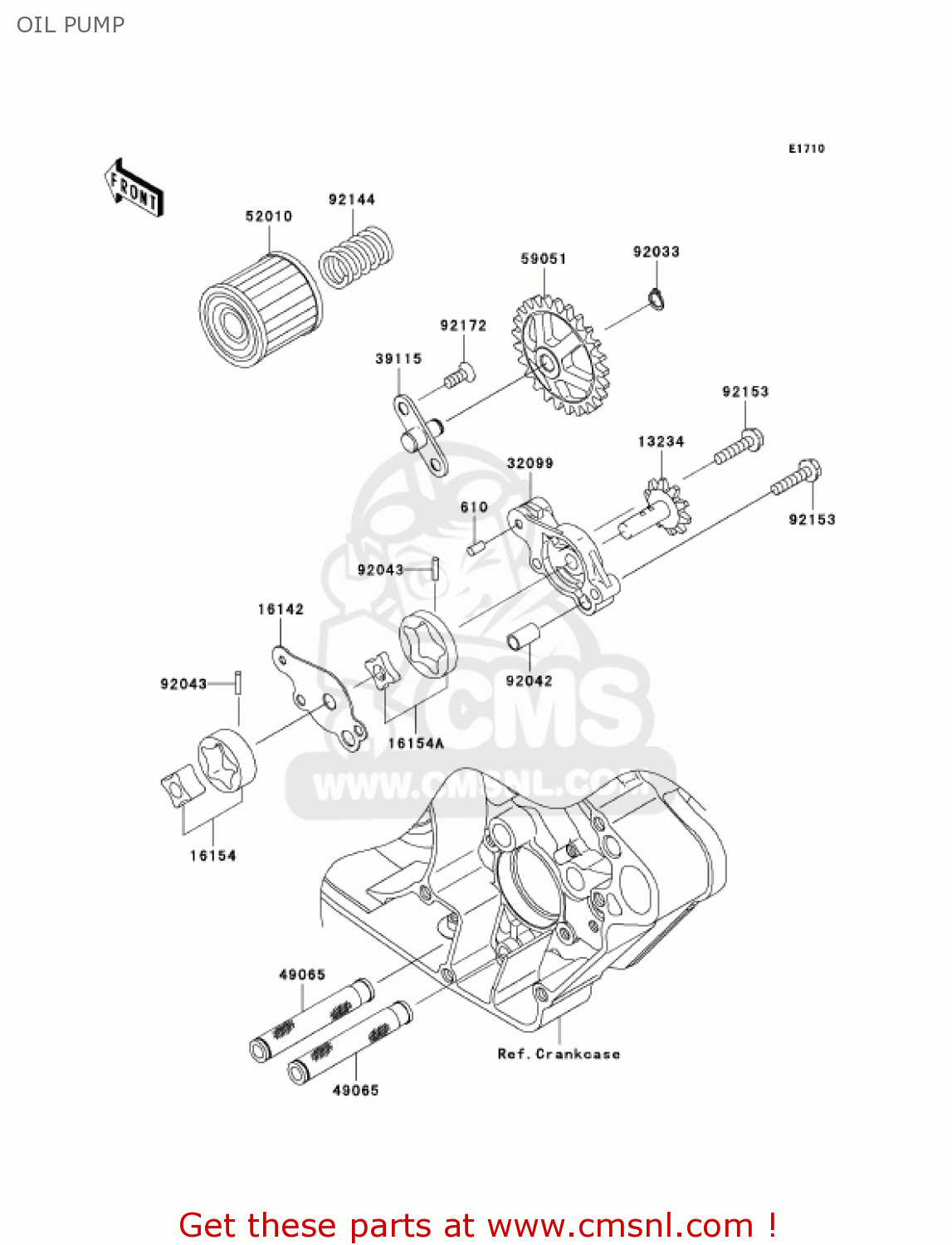 OIL PUMP KX250-N2 KX250F 2005 USA CANADA
