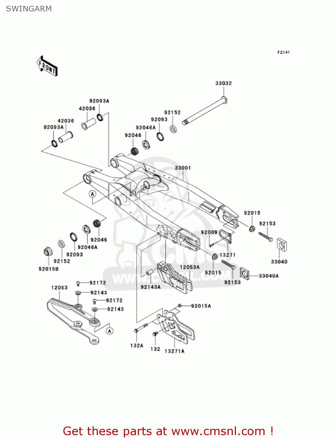 SWINGARM KX250-N2 KX250F 2005 USA CANADA