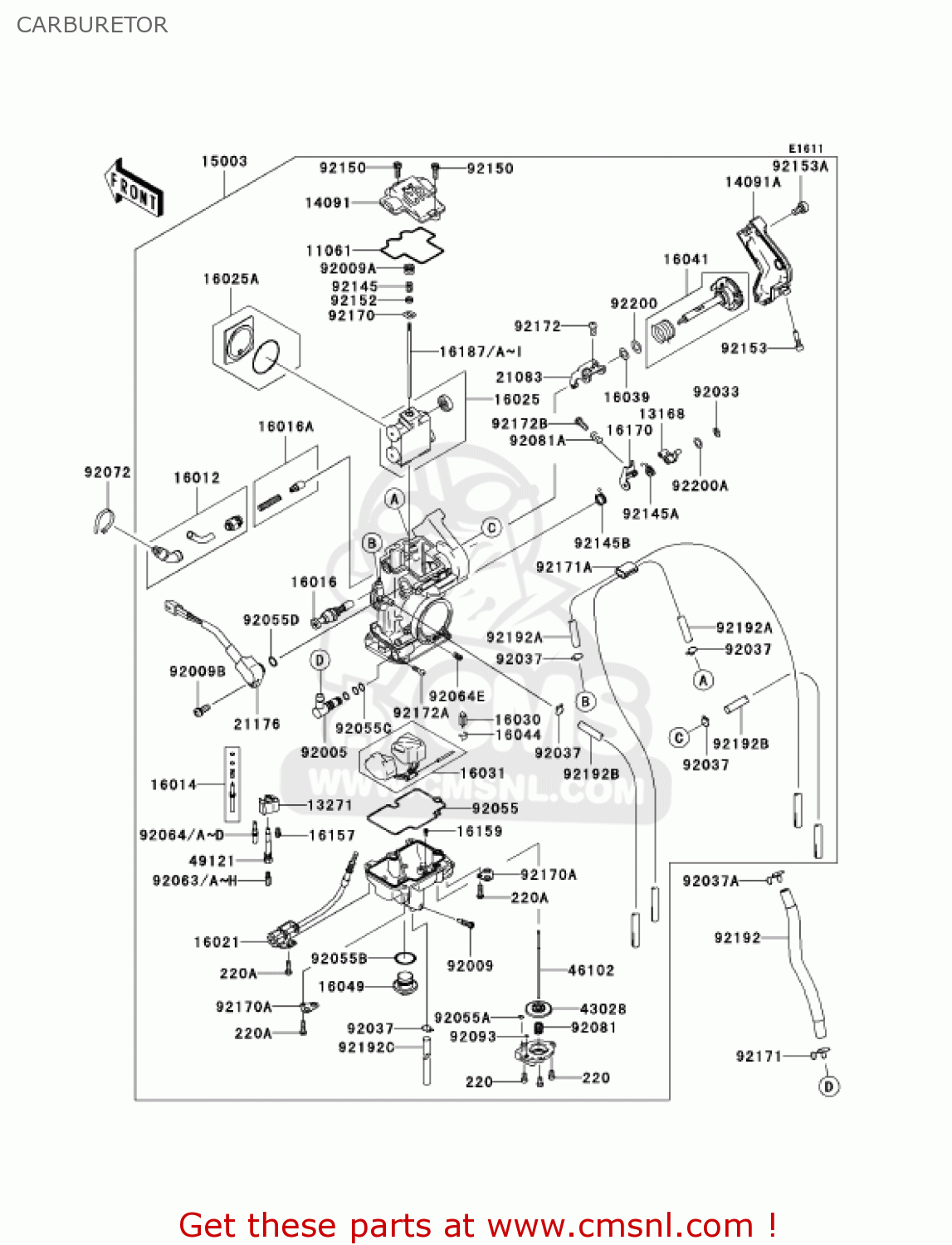 CARBURETOR KX250-N2 KX250F 2005 USA CANADA