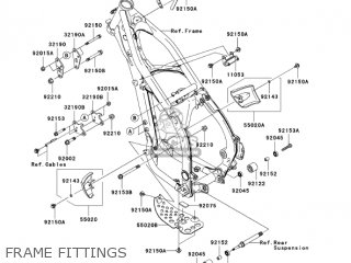 FRAME FITTINGS - KX250-N2 KX250F 2005 USA CANADA