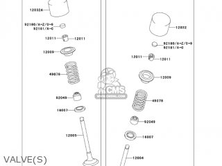 VALVE(S) - KX250-N2 KX250F 2005 USA CANADA