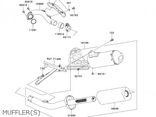 MUFFLER(S) - KX250-N2 KX250F 2005 USA CANADA